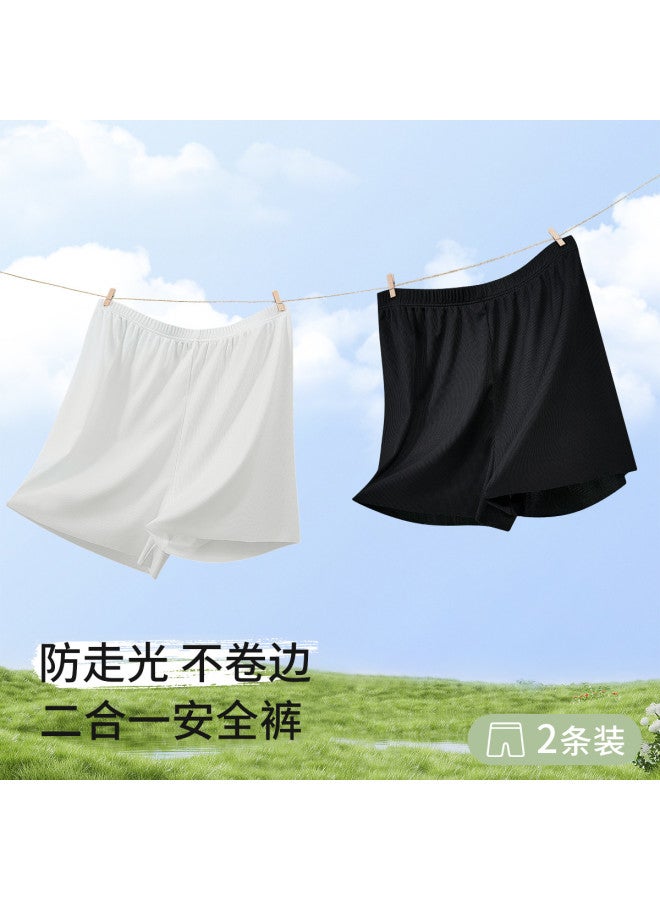 Fenton Non-binding 2-pack Safety Shorts Anti-peep Seamless High-waisted Underwear For Women Summer Anti-rolling Leggings - Image 2