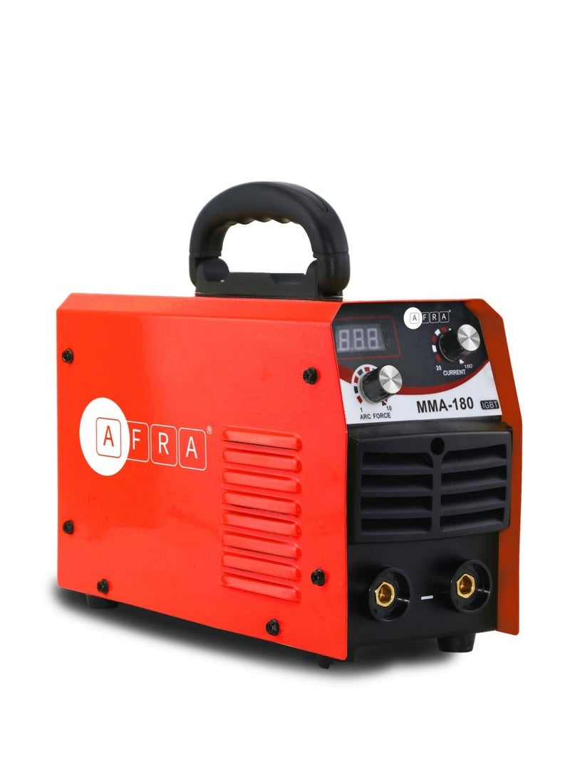 AFRA AFRA INVERTER WELDER, 240 V, 180A Maximum, Anti-Stick, Anti-Force, Hot Start, Over-Voltage And Over-Current Protection, Accessories Included, Model AFT-0180WMRD, 1 Year Warranty 