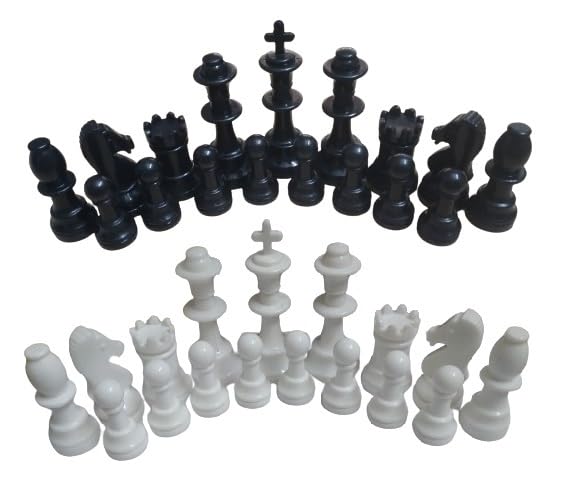 Tima Best Value Tournament Chess Set 17"x 17" Staunton Chess Pieces and Roll-Up Vinyl Chess Board, Plastic Filled Pieces & Bag (Black) - Image 4