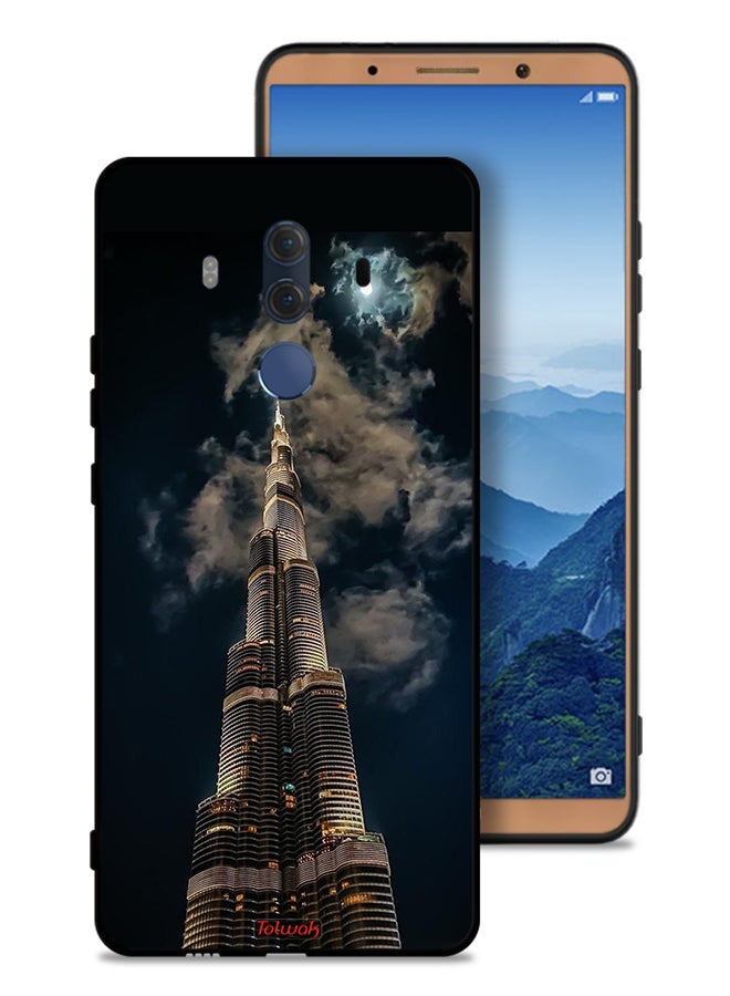 Tolwak Huawei Mate 10 Pro Protective Case Cover Burj Khalifa In Night - Image 1