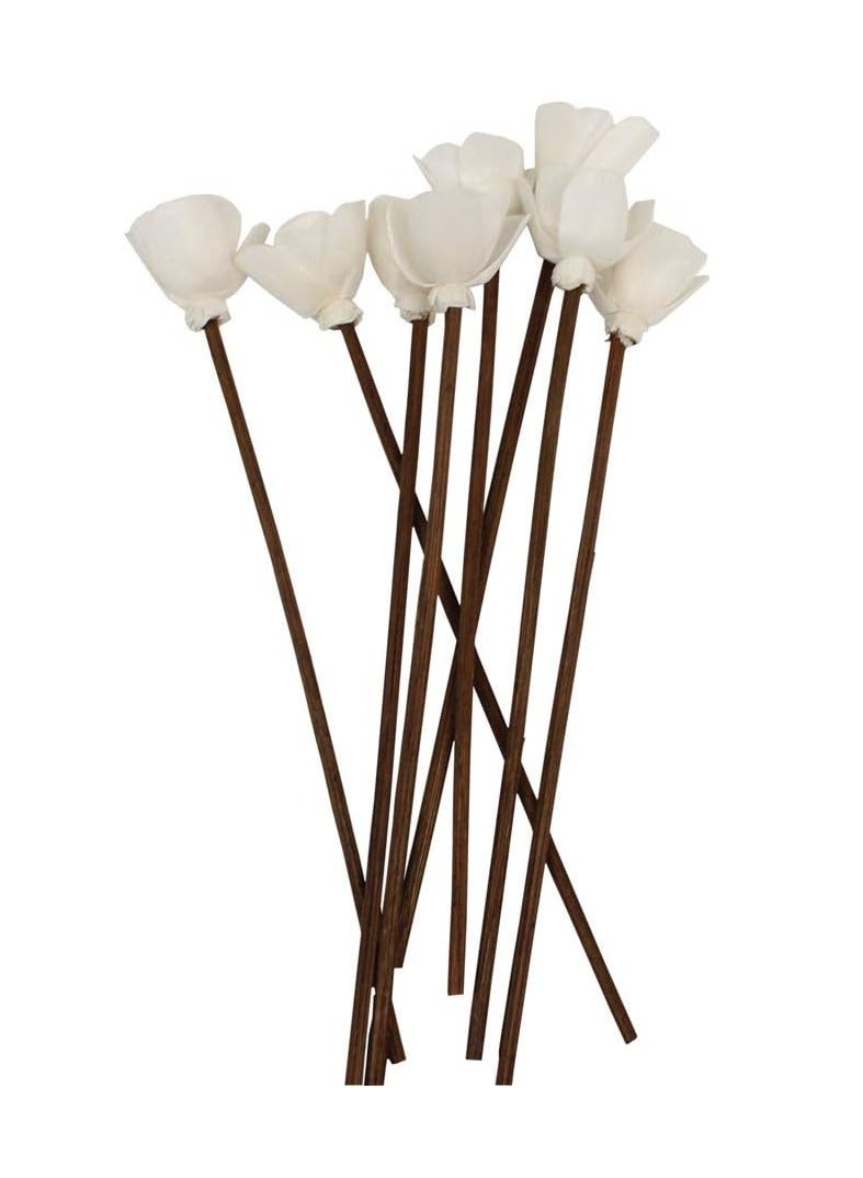 30 Pcs 8.5 Inch Brown Reed Diffuser Refill with Flower Replacement Reed Diffuser Refill Sticks for Bedroom Liveroom - Image 1
