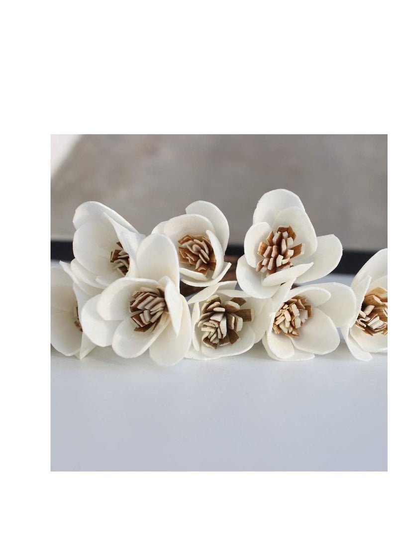 30 Pcs 8.5 Inch Brown Reed Diffuser Refill with Flower Replacement Reed Diffuser Refill Sticks for Bedroom Liveroom - Image 3