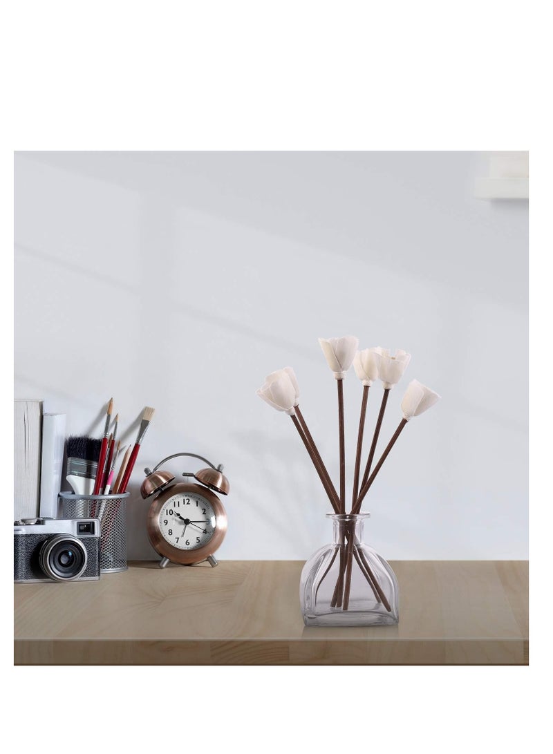 30 Pcs 8.5 Inch Brown Reed Diffuser Refill with Flower Replacement Reed Diffuser Refill Sticks for Bedroom Liveroom - Image 4