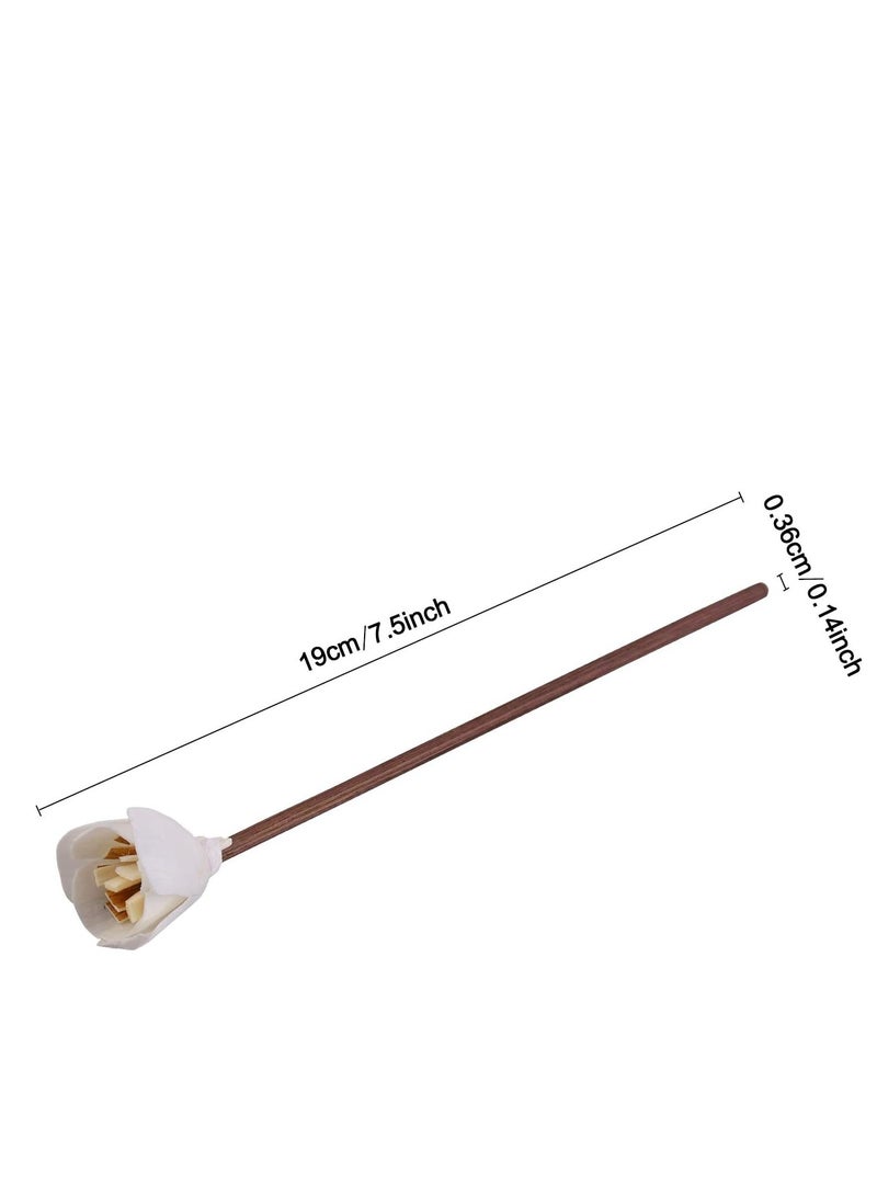 30 Pcs 8.5 Inch Brown Reed Diffuser Refill with Flower Replacement Reed Diffuser Refill Sticks for Bedroom Liveroom - Image 5