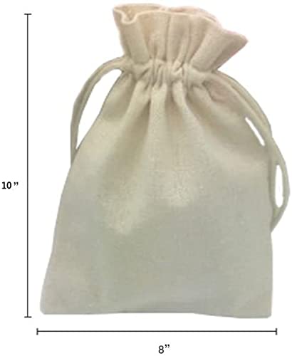 Lefubaby 8X10 Inch Cotton Muslin Drawstring Candy Gift Storage Bags 15 Pcs - Image 2