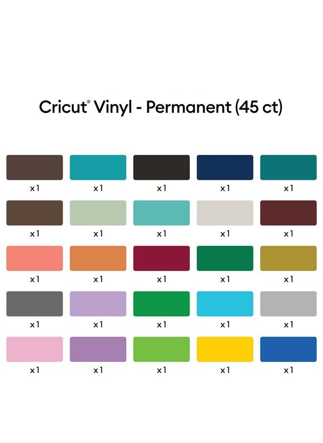 Cricut Vinyl Permanenteverything Sampler12X12 Vinyl Sheets And Transfer Tapescreate Longlasting Diy Projectsdurable Adhesive Vinyl For Cricut Machines(Pack Of 45 With 40+ Colors) - pzsku/ZA0F6031B57B4E97A28ADZ/45/_/1706522954/7713d45e-ab27-4f73-9f1d-97b583e51f99