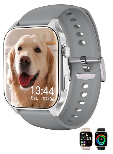 Korean Brand X5S Smart Watch Business Smartwatch,Waterproof Fitness Watch, Bluetooth Calling,Smart watch for Men, Zinc Alloy Vacuum Plating, Heart Rate Monitoring,Smart watch for Women Silver