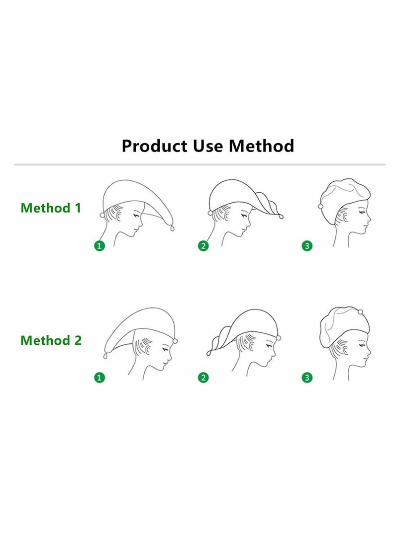 2 Pack Microfiber Hair Towel Wrap, Quick Dry Hair Hat Anti-frizz Fasten Head Turban with Button, Super Absorbent Soft Quick Dry Hair Turban for Long Thick and Curly Hair (10 x 26inch, Purple and Red) - Image 3