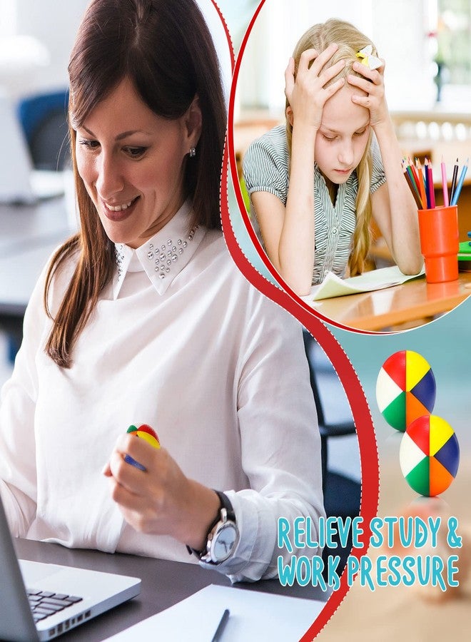 Jerify 48pcs Mini Beach Balls 2.5 Inch Rainbow Beach Stress Balls Small Pool Relief Toys for Summer Birthday Hawaiian Party Favors Water Pool Games(Classic Color) - Image 4