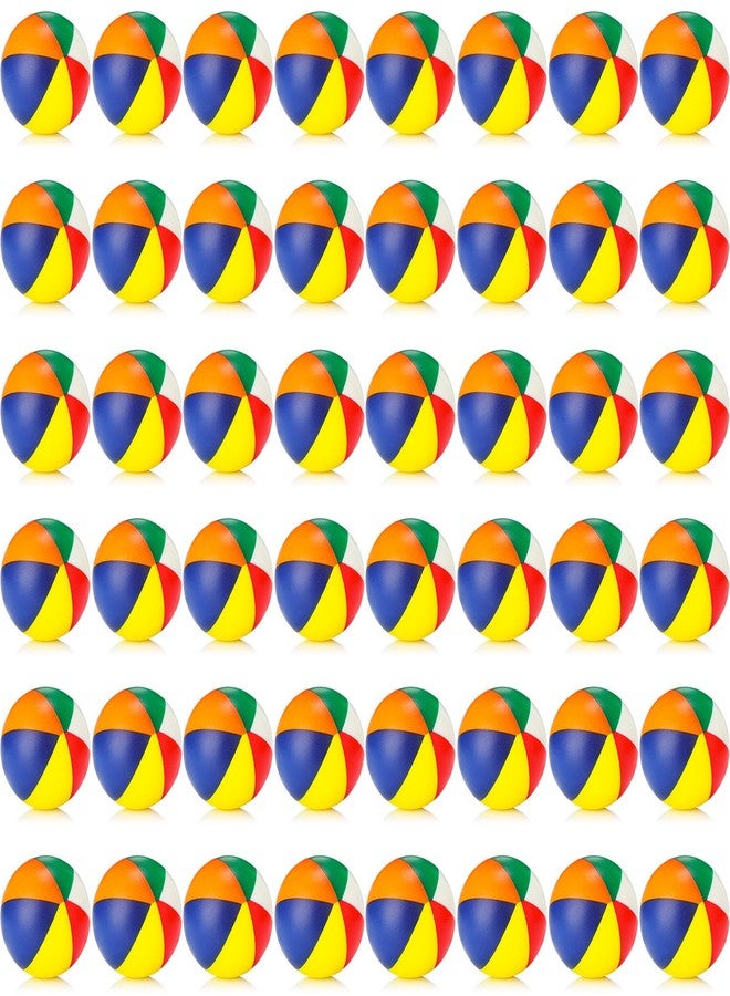 Jerify 48pcs Mini Beach Balls 2.5 Inch Rainbow Beach Stress Balls Small Pool Relief Toys for Summer Birthday Hawaiian Party Favors Water Pool Games(Classic Color) - Image 1
