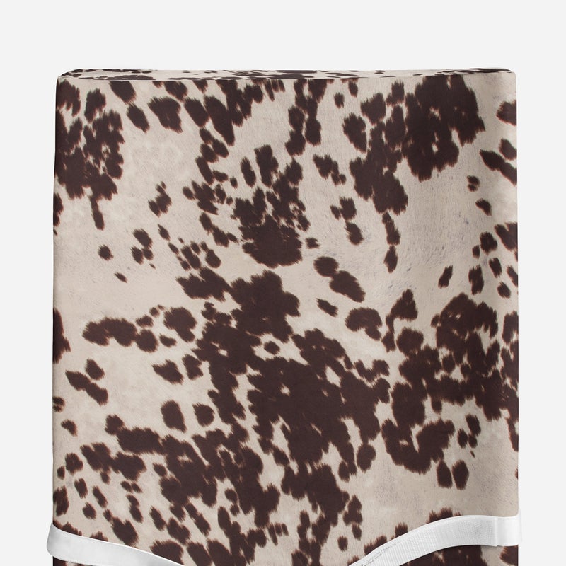 Sweet Potatoes Western Cowboy Changing Pad Cover Super Soft Brown Cowhide - Image 3