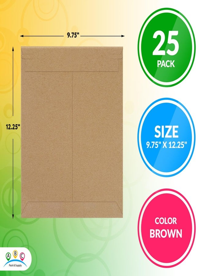 أيه بي سي باك آند سبلاي مغلفات بريدية صلبة من ABC PACK & SUPPLY، مقاس 9.75 × 12.25 بوصة، مغلفات من الورق المقوى البني، شريط تمزق ذاتي الإغلاق، ورق مقوى 550 جرام/متر مربع، تصميم يحافظ على شكله المسطح، عبوة من 25 مغلفًا - Image 2