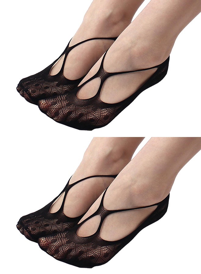 2 pairs Womens Not Show Thin Socks Nylon Low Cut Liner Ankle Summers Short Hiddens Invisible No Show Boat Shoes Socks - Image 1