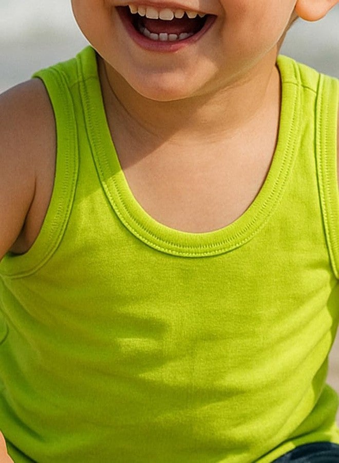 Cortica® Colorful Printed Vest Baniyan Cotton Inner wear for Baby Boys,Baby Girls,Boy's,Girl's,kids & Infant Sleeveless Undershirts baniyaan Sando ganji Tank-Tops soft Comfortable Multicolor Pack of 2 - Image 5