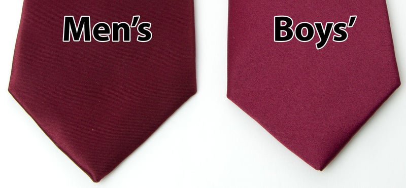 Spring Notion Men's Solid Color Satin Microfiber Tie, Regular Burgundy - Image 5