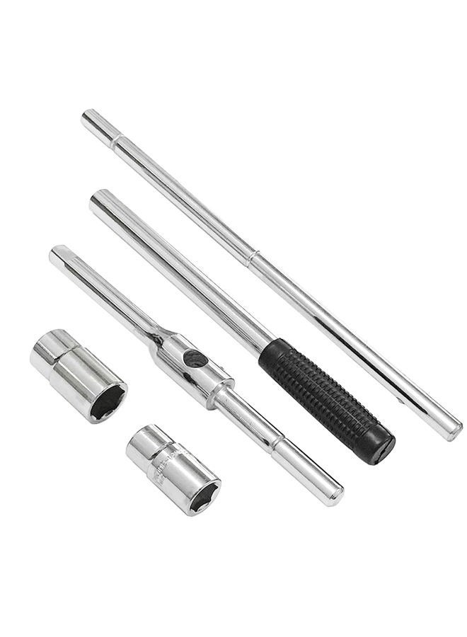 LECWOF 23" Universal Extended Lug Wrench 4 Way Heavy Duty Tire Steel Nut Set with Bag Standard Sockets 17mm 19mm 21mm 23mm for Cross Wheel Wrench (Chrome Vanadium Steel) - Image 4