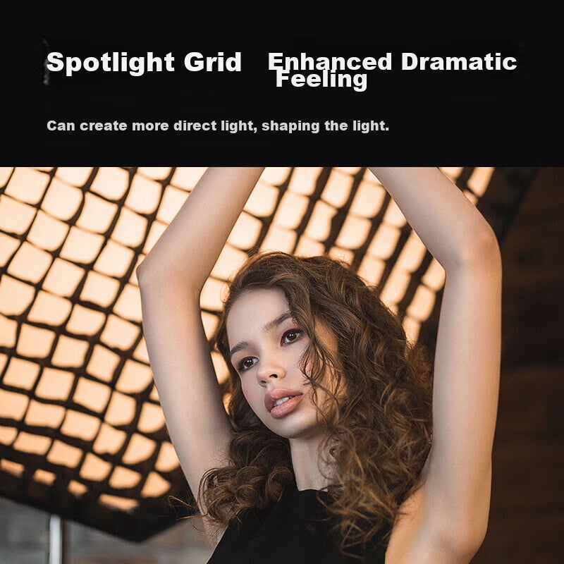 JD Jing Zao AMBITFUL 6090cm Single Grid Square Softbox, Grid Egg Basket Honeycomb Softbox, Light Control Accessory - Image 3