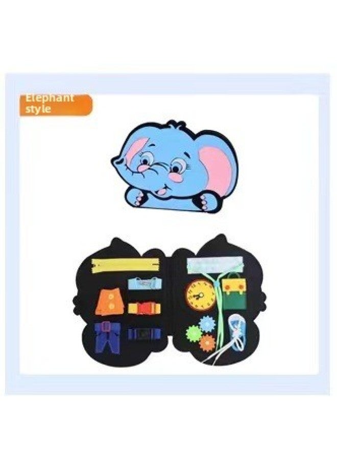 Felt Learning Board Montessori Busy Board Children Learning Dressing Board Felt Early Education Educational Toys Early Education Board DIY-Color:[Fixed-System] Contact Small 2  - Image 1