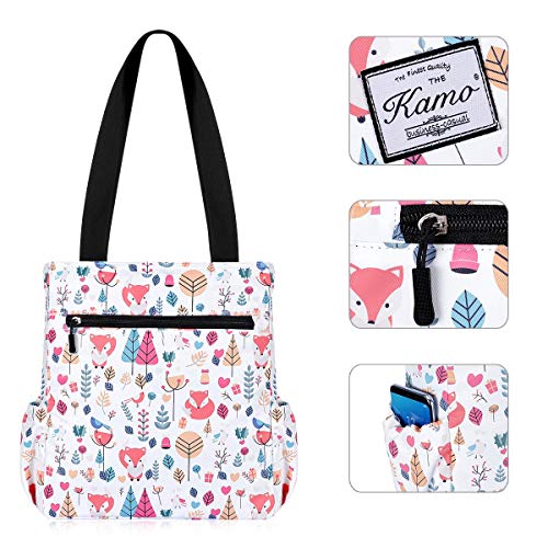KAMO Floral Tote Bag - Waterproof Lightweight Handbags Travel Shoulder Bag for Hiking Yoga Gym Swimming Travel Beach - Image 4