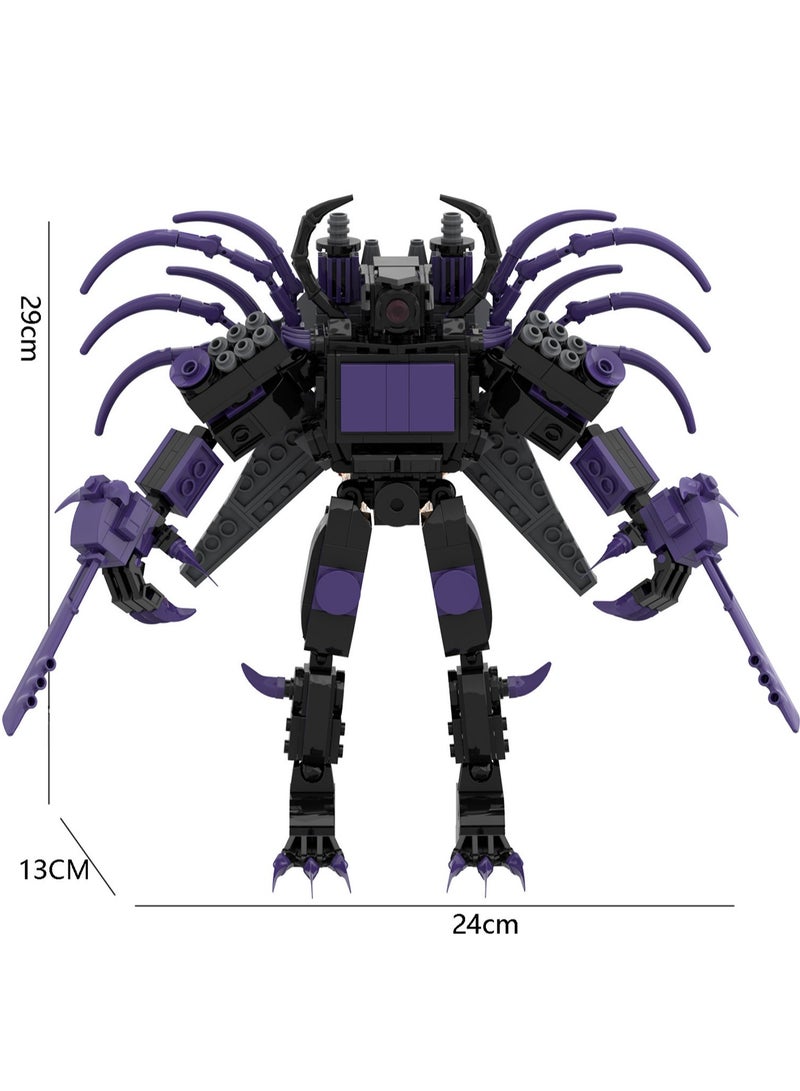 Childrens Self Assembled Small Particle Toy Building Blocks Upgraded Three Body Titan Monitoring King Model Hand Assembly Set - Image 2