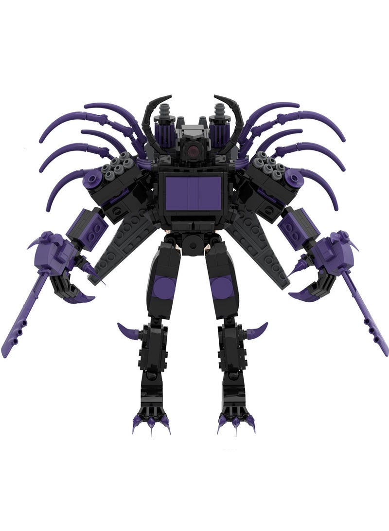 Childrens Self Assembled Small Particle Toy Building Blocks Upgraded Three Body Titan Monitoring King Model Hand Assembly Set - Image 1