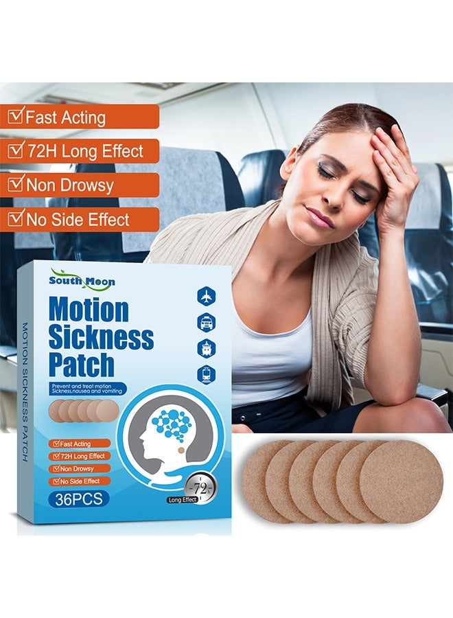 SOUTH MOON Motion Sickness Patch, Motion Sickness Patches for Kids and Adults, 36 PCS Sea Sickness Patch For Cruise Car Fly Sickness Relief, Anti-Nausea Motion Sickness Relief, Travel Essentials No-Side-Effect  - Image 3