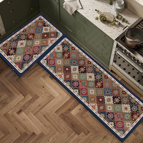 Arviz Anti-Fatigue Kitchen Mat for Floor, 2 Pcs Kitchen Mat, Waterproof Memory Foam Kitchen Standing Rugs, Soft Comfort Runner Rug Carpets for Kitchen Laundry Sink Office & Bathroom - Image 5