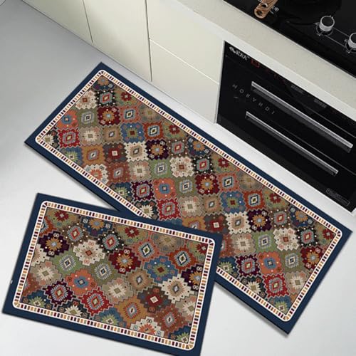 Arviz Anti-Fatigue Kitchen Mat for Floor, 2 Pcs Kitchen Mat, Waterproof Memory Foam Kitchen Standing Rugs, Soft Comfort Runner Rug Carpets for Kitchen Laundry Sink Office & Bathroom - Image 3