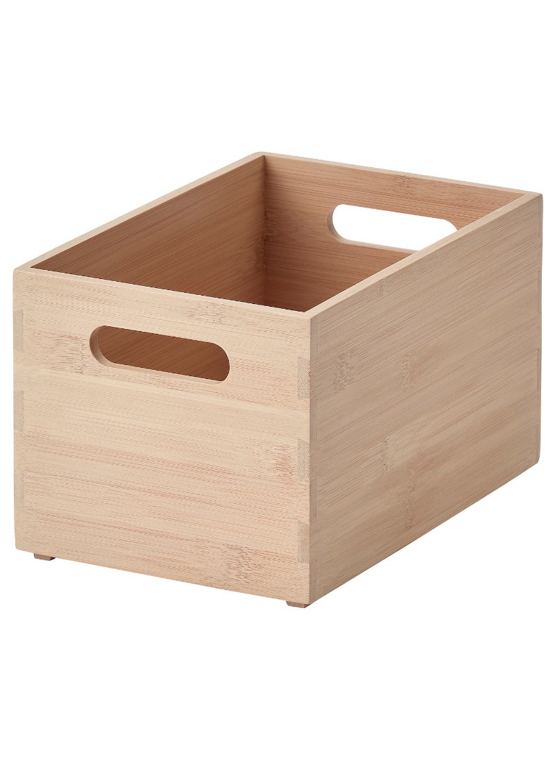 Storage Box with Lid Organize and Declutter with Ease Light Bamboo 24x32x15 cm