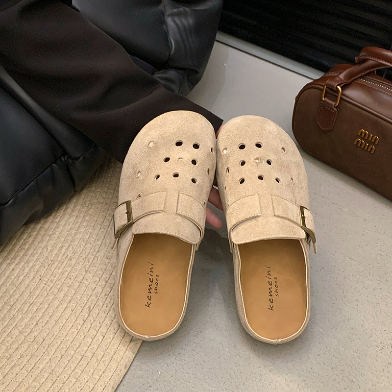 Trendy Thick-Soled Birkenstock-Style Women'S Outdoor Shoes, New Breathable Slip-On Clogs For Petite Individuals - Image 4