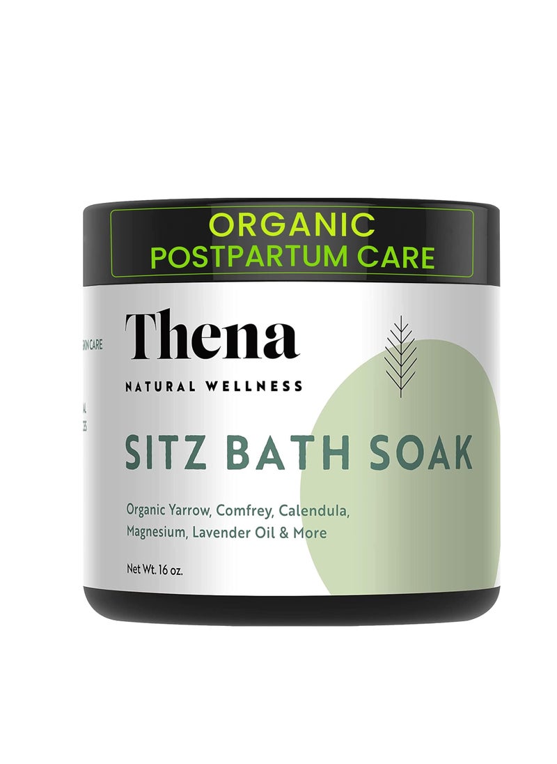 THENA Natural Wellness - Best Organic Sitz Bath Soak for Postpartum Recovery Care New Mom Essentials & Natural Hemorrhoid Treatment, 100% Natural & Gentle with Pure Epsom & Dead Sea Salts Witch Hazel Lavender Essential Oil - Image 1