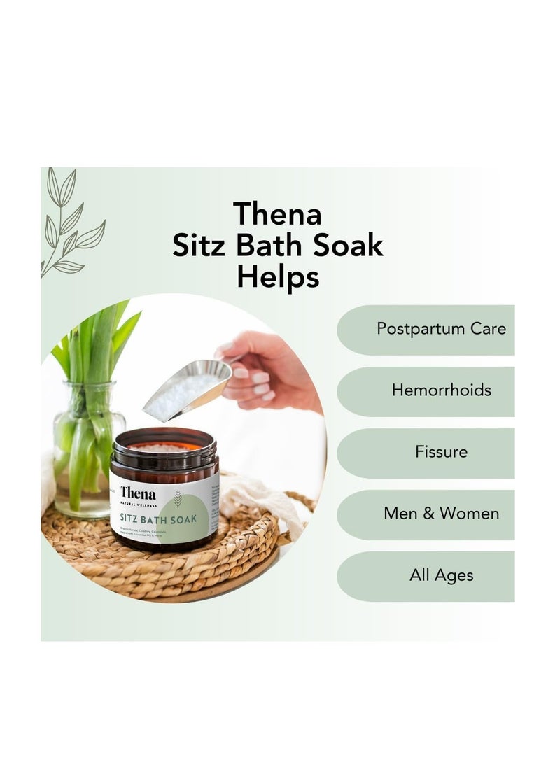 THENA Natural Wellness - Best Organic Sitz Bath Soak for Postpartum Recovery Care New Mom Essentials & Natural Hemorrhoid Treatment, 100% Natural & Gentle with Pure Epsom & Dead Sea Salts Witch Hazel Lavender Essential Oil - Image 1