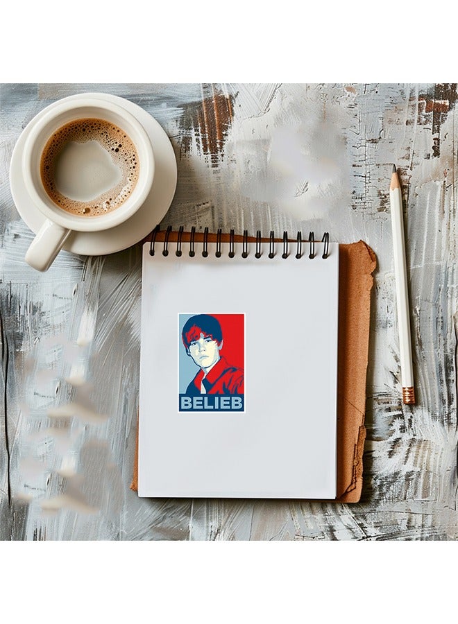 51 Pcs Pop Singer Stickers, American Pop Singing Star Justin Bieber Star Sticker, Waterproof Stickers for Water Bottle Laptop Skateboard Ect