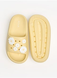 Girls Flower Applique Slide Slippers - pzsku/ZA0F6CAB97D215C59D72CZ/45/_/1728386096/76ec47d7-e144-4482-b8e5-5ba0acc4435c