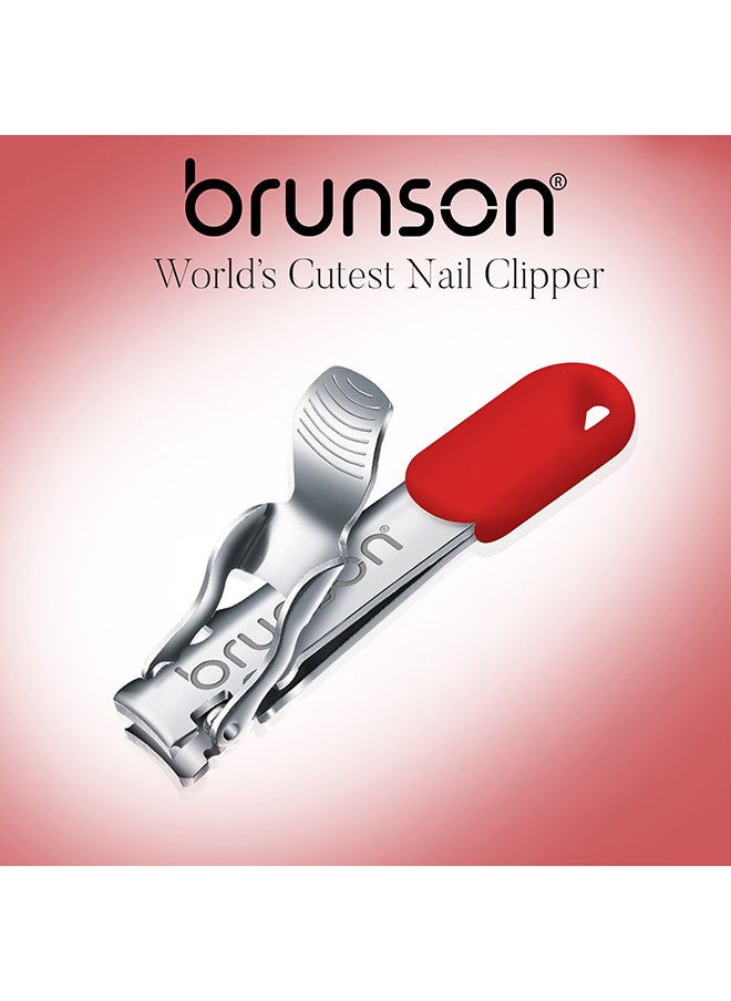 brunson - Nail Clipper Perfect for kids Stainless Steel Professional Grade Nail Cutter with a Gripped Handle Ideal to Manicures with long lasting sharpness for Easy Toenail Trimming BCNCM1 - Image 1