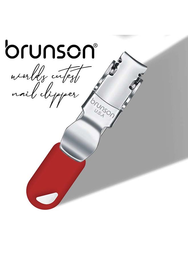 brunson - Nail Clipper Perfect for kids Stainless Steel Professional Grade Nail Cutter with a Gripped Handle Ideal to Manicures with long lasting sharpness for Easy Toenail Trimming BCNCM1 - Image 1