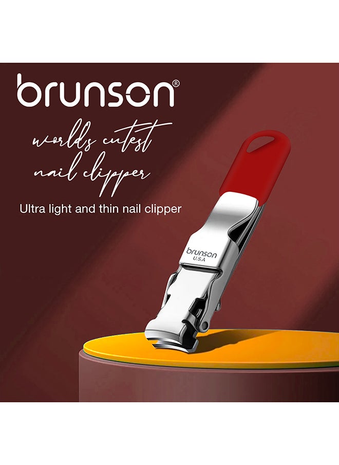 brunson - Nail Clipper Perfect for kids Stainless Steel Professional Grade Nail Cutter with a Gripped Handle Ideal to Manicures with long lasting sharpness for Easy Toenail Trimming BCNCM1 - Image 1