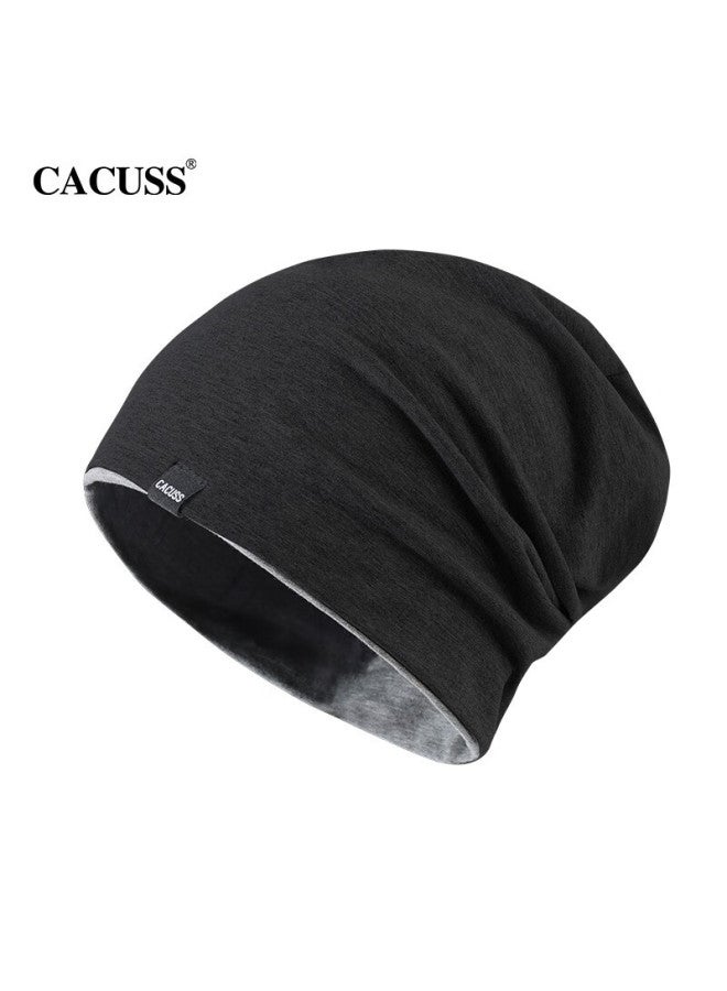 CACUSS Cacuss Hat For Men And Women, Autumn And Winter Thin Cotton Balaclava, Postpartum Maternity Hat, Warm Air Conditioning Hat, Black Medium  - Image 1