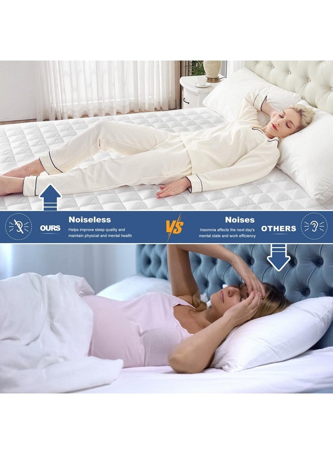 GRT GRT Cali King Waterproof Mattress Pad, 100% Waterproof Quilted Fitted Mattress Protector, Noiseless Hollow Cotton Mattress Cover, Fitted 8"-26" Deep, Dust Proof  - Image 4