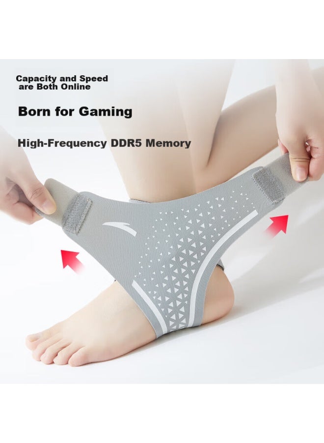 ANTA Anta Ankle Brace, Sports Anti-sprain, Foot And Ankle Protector, Ultra-thin, For Men And Women, Basketball, Running, Joint Stabilizer, Gray And White  - Image 3