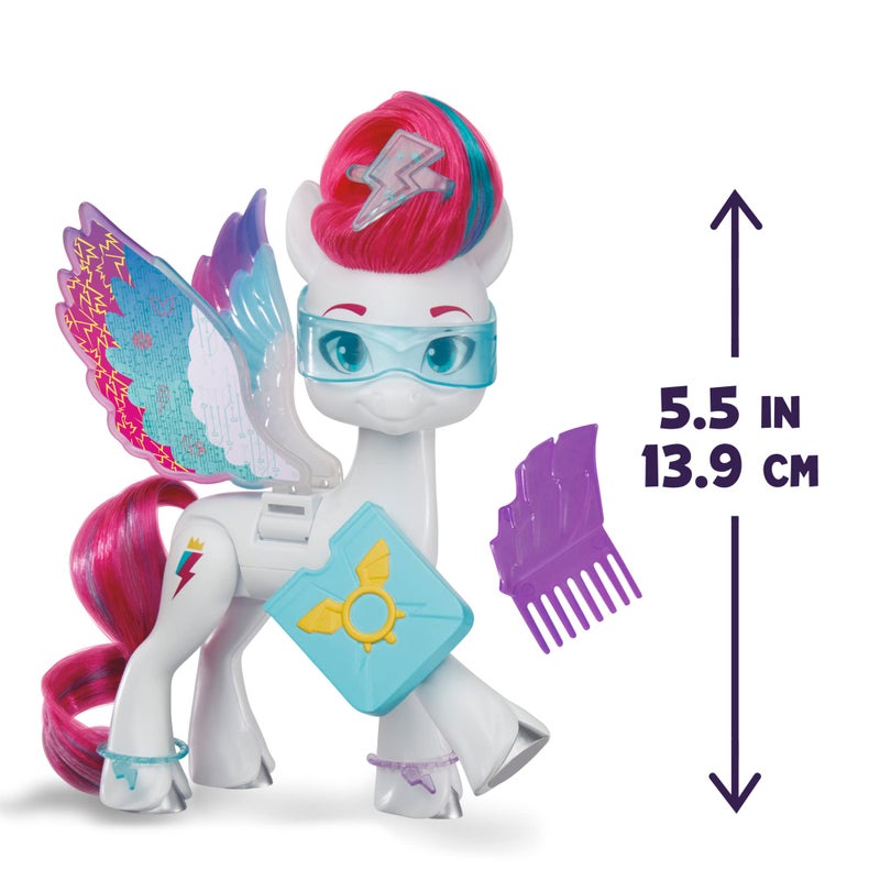 My Little Pony Dolls Zipp Storm Wing Surprise, 5.5-Inch Toy with Wings and Accessories, Toys for 5 Year Old Girls and Boys - Image 4