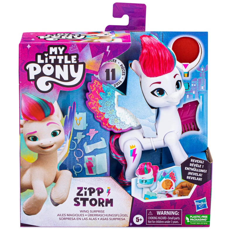 My Little Pony Dolls Zipp Storm Wing Surprise, 5.5-Inch Toy with Wings and Accessories, Toys for 5 Year Old Girls and Boys - Image 2