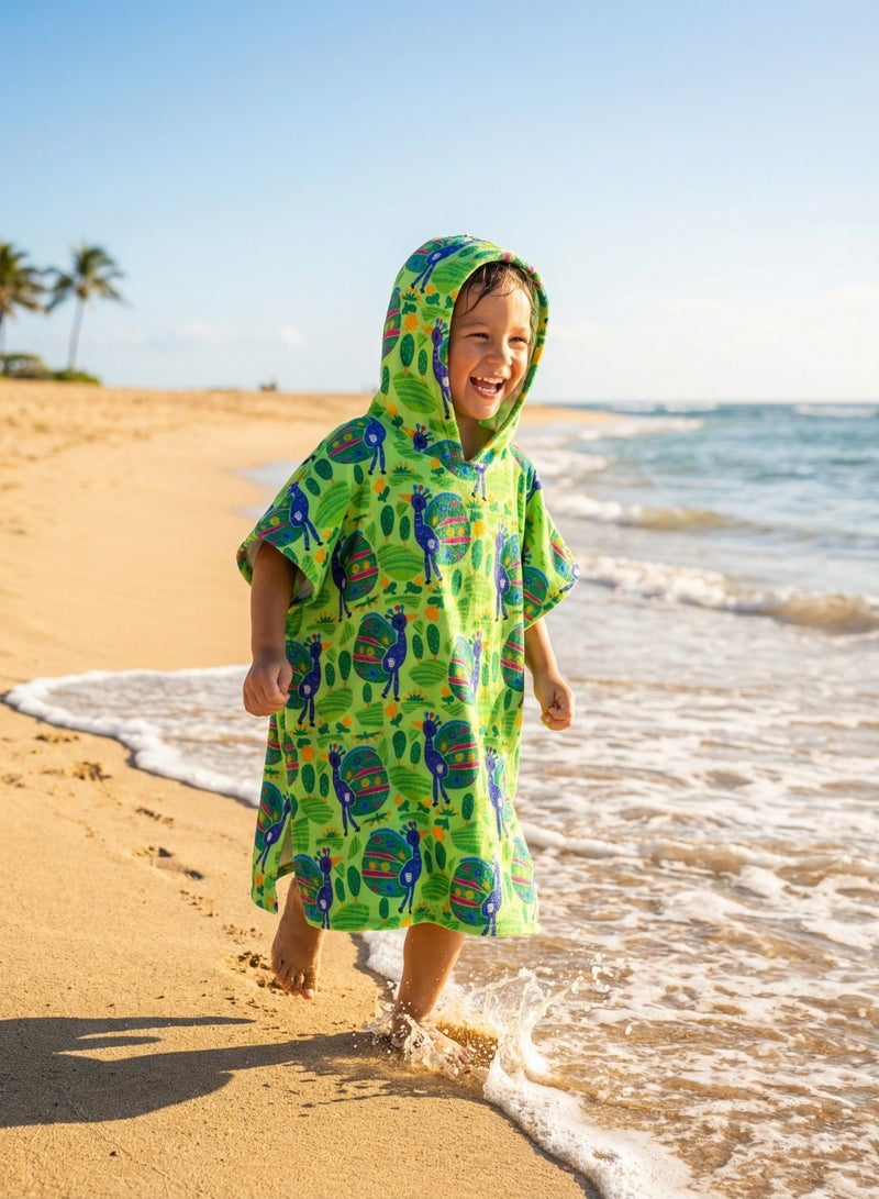 Pearl Coast International Kids Poncho Towel Hooded Pack of 2 – Quick Dry Microfiber Beach Changing Robe for Boys & Girls, Soft Absorbent Swim Cover Up - Image 4