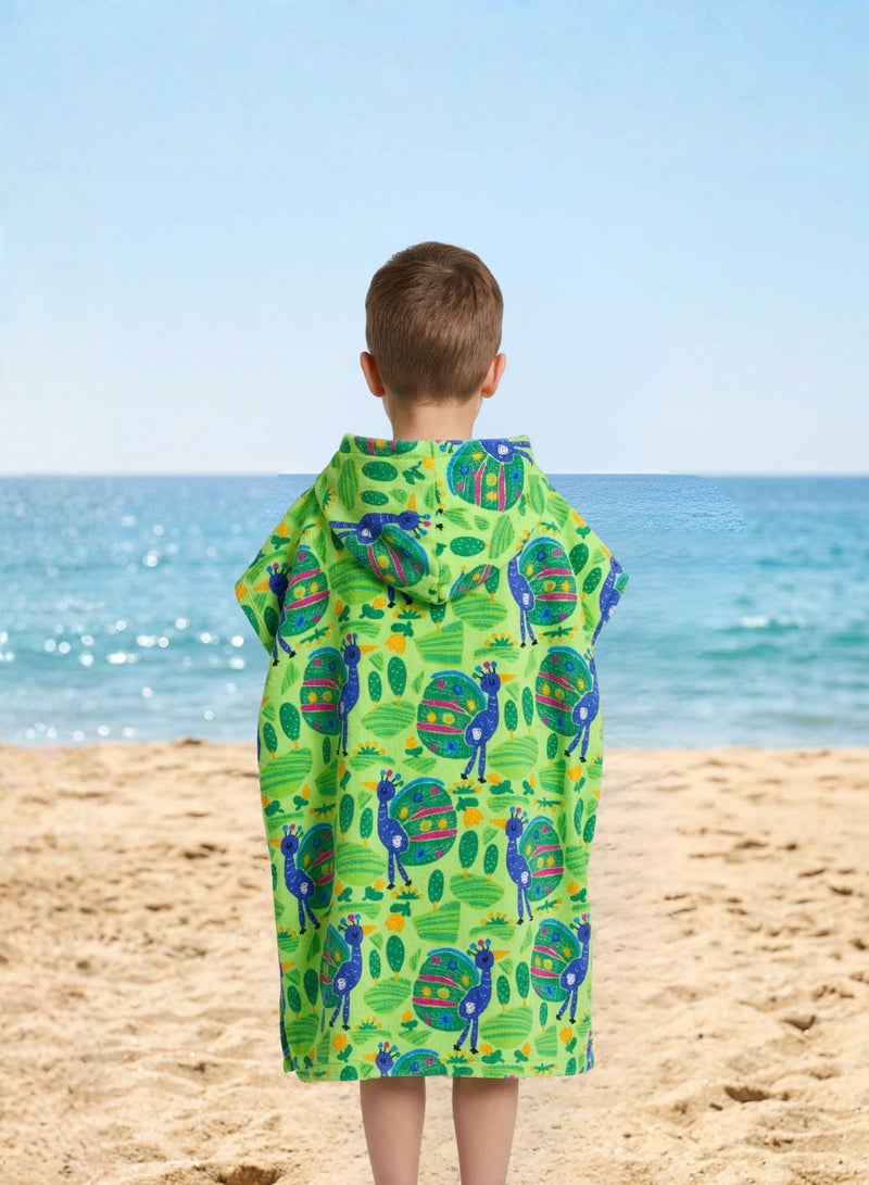 Pearl Coast International Kids Poncho Towel Hooded Pack of 2 – Quick Dry Microfiber Beach Changing Robe for Boys & Girls, Soft Absorbent Swim Cover Up - Image 3