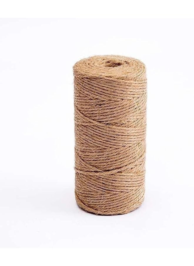 The Bros - Christmas Twine Natural Jute String Cotton Twine 2 Rolls for DIY Xmas Holiday Present Wrap Crafts Gardening Home Decor,656 Feet Totally - Image 1