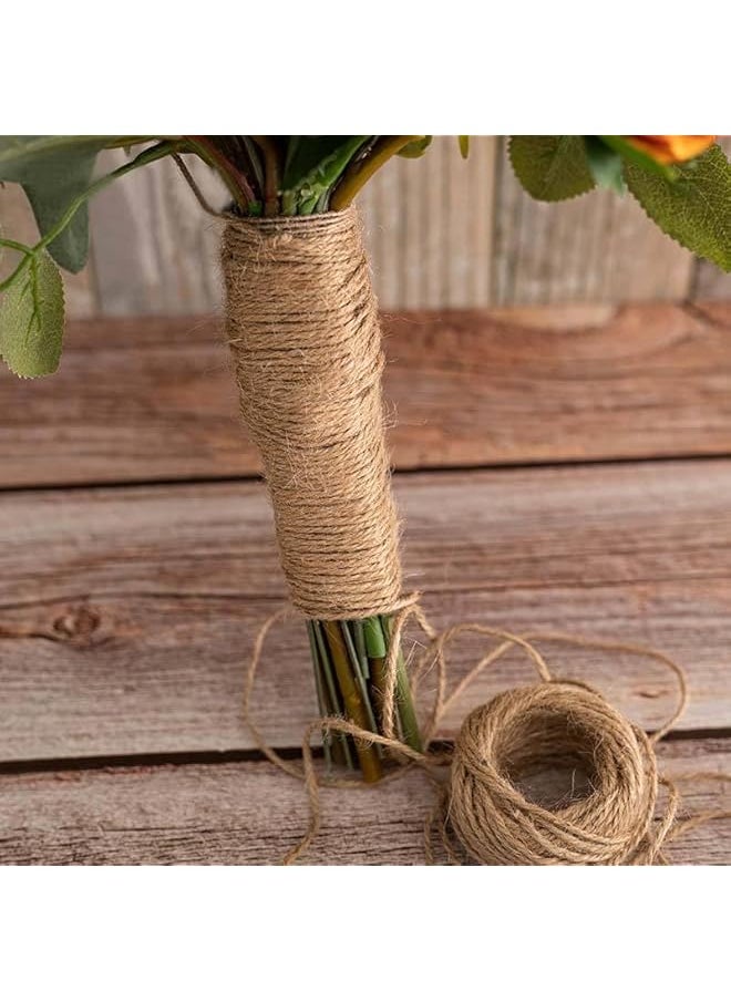 The Bros - Christmas Twine Natural Jute String Cotton Twine 2 Rolls for DIY Xmas Holiday Present Wrap Crafts Gardening Home Decor,656 Feet Totally - Image 1