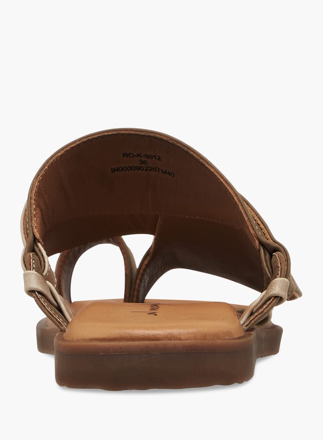 الواحة صنادل عربية ولادي مطرزة سهلة الارتداء بحلقة إصبع - Image 4