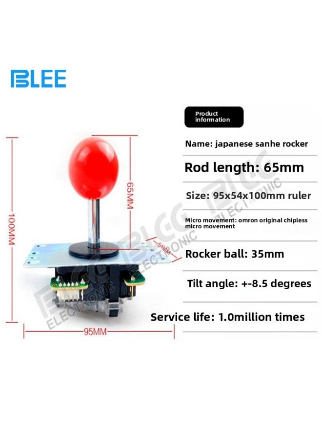 Game Machine Japanese Original Sanhe Rocker SANWA Circuit Board Sanhe Iron-free Rocker Original Game Rocker-Product Color:Original Japanese Sanhe Rocker-wiring Green  - Image 2