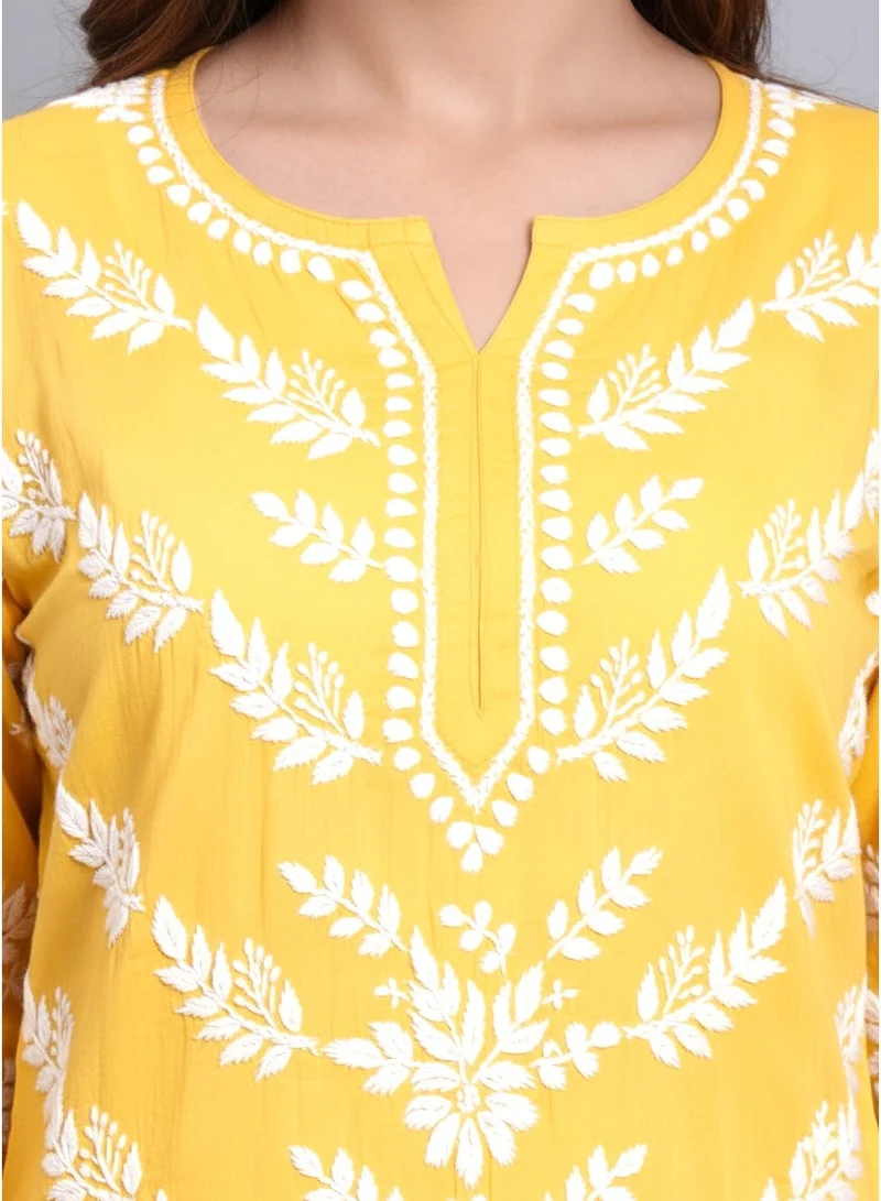 الايا كرتة قطن مطرزة يدوياً بشيكانكاري للسيدات