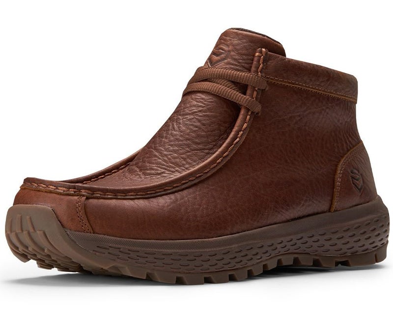 SUREWAY Men's Chukka Boots,Fashion and Comfort Driving Shoes,Lightweight Durability Leather Moc Toe Work Boots - Image 1